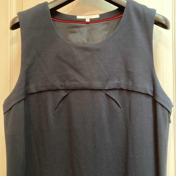 Cassis Jersey Sheath in Navy. Size 12. Side zip fully lined. Heavyweight fabric - Picture 3 of 8